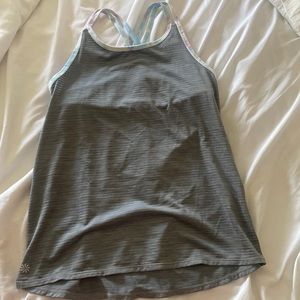 Athleta Grey Tanktop with Built-in Shelf Bra